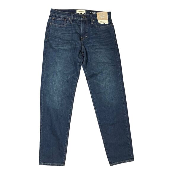Madewell Jeans Mens 31 x 30 Blue Cotton Relaxed Taper Authentic Flex Denim NJ003 - Picture 1 of 11